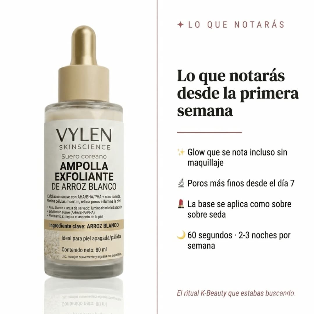 Peel Shot. Exfoliante Coreano de Arroz para Poros Visibles y Piel Apagada