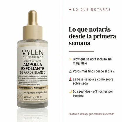 Peel Shot. Exfoliante Coreano de Arroz para Poros Visibles y Piel Apagada